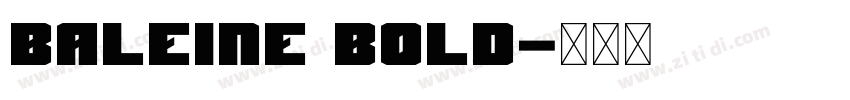 Baleine Bold字体转换